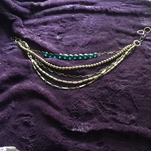 Short, layered necklace